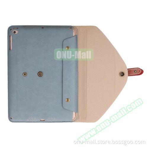 OEM Service Business Style Leather Protective Case for iPad Air 2 with 3 Gears Holder